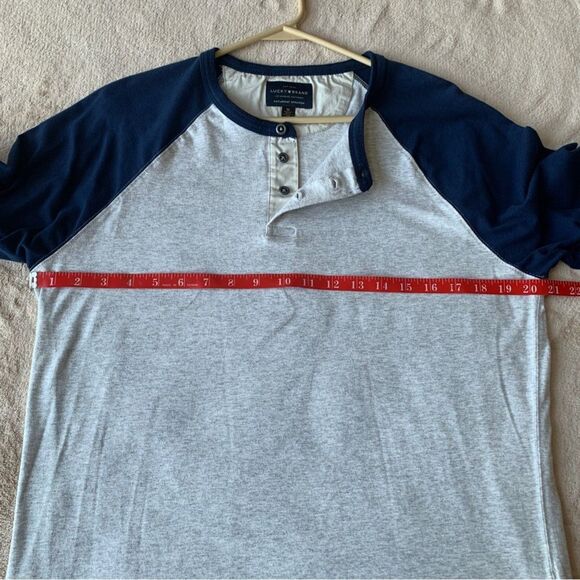 Lucky Brand Saturday Stretch Raglan Henley Size M - Picture 6 of 7